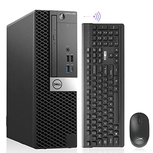 Dell OptiPlex 5060 SFF Desktop Computers Windows 11, Intel 6-Core i7-8700, 32GB DDR4 Ram, 1TB NVMe M.2 SSD, Wireless Wi-Fi 6e AX210, HDMI Small Form Factor PC, ONLY by Titan ITAD(Renewed), Black