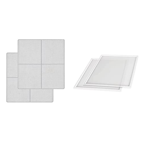 COSORI Food Dehydrator Machine Mesh Screens, 2Pack, White & Food Dehydrator Machine Fruit Roll Sheets, BPA-Free Plastic Tray Liners, 2 Pack, White