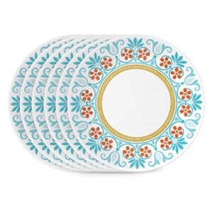 Corelle Terracotta Dreams Dinnerware Set for 6, 18 Pieces & Terracotta Dreams Salad Plate Set for 6 | 8.5 Inch Kitchen Plate Set
