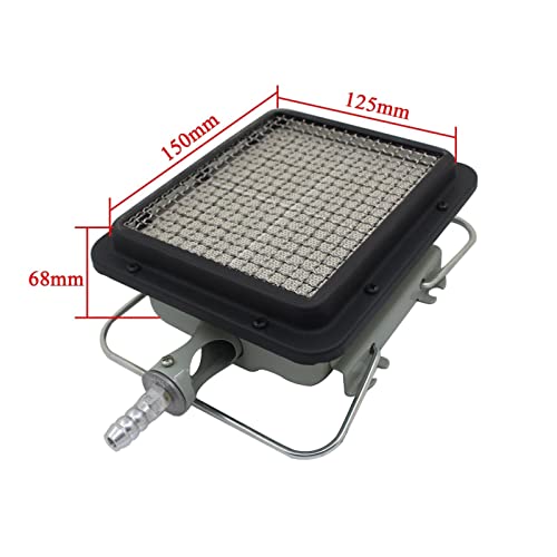IRON1974 Stove Camping Grill Barbecue Gas Barbecue Burner Portable Camper Heater with Grill Infrared Ceramic Gas