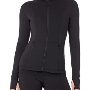 Amazon Essentials Women's Active Sweat Zip Through Jacket, Black, XX-Large