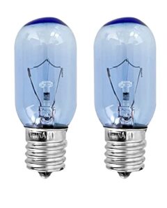 2pcs fridge light bulb replacement t8 e17 40watt light bulb fit for whirlpool kitchenaid electrolx kenmore frigidaire refrigerator 297048600 241552802 ap3770086 1056577 ah976993 ea976993 ps97699
