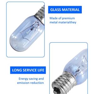 2Pcs Fridge Light Bulb Replacement T8 E17 40Watt Light Bulb Fit for Whirlpool KitchenAid Electrolx Kenmore Frigidaire Refrigerator 297048600 241552802 AP3770086 1056577 AH976993 EA976993 PS97699