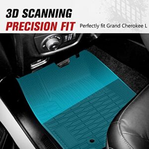 A & UTV PRO Floor Mats & Cargo Mat Liner for 2021 2022 2023 2024 Jeep Grand Cherokee L, All Weather 3-Row TPE Material Bed Mat Slush Liner Accessories, Replace OEM # 82216590AA, 82216149AC, Black