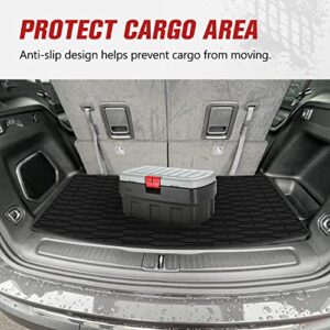 A & UTV PRO Floor Mats & Cargo Mat Liner for 2021 2022 2023 2024 Jeep Grand Cherokee L, All Weather 3-Row TPE Material Bed Mat Slush Liner Accessories, Replace OEM # 82216590AA, 82216149AC, Black