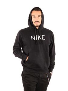 nike nsw pullover hoodie mens size - medium black/white