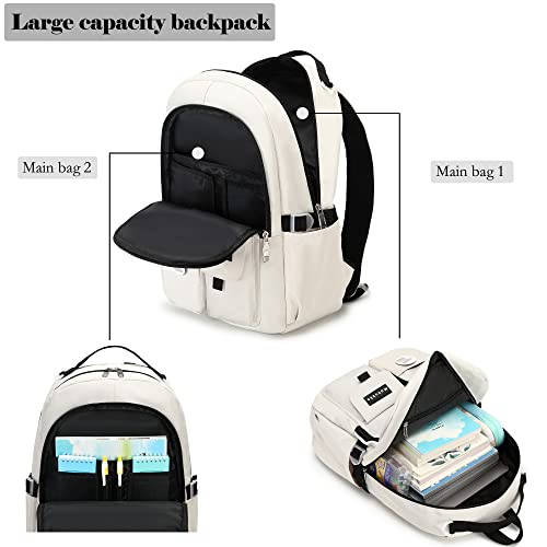 Makukke School Backpack for Women, Laptop Backpack 15.6 Inch College School Bag Anti Theft Travel Daypack Bookbag for Girls