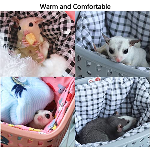 JWShang 2 Rat Hammock for Cage Chew Proof, Rat Warm Bed, Small Animal Hanging Hammock, Rat Cage Accessories for Small Animals Rat, Mouse, Guinea Pig, Chinchilla, Sugar Glider, Ferret (Large)