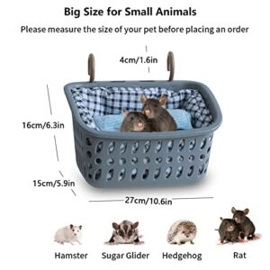 JWShang 2 Rat Hammock for Cage Chew Proof, Rat Warm Bed, Small Animal Hanging Hammock, Rat Cage Accessories for Small Animals Rat, Mouse, Guinea Pig, Chinchilla, Sugar Glider, Ferret (Large)