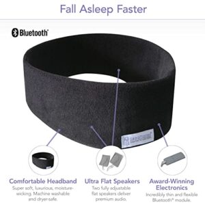 SleepPhones Wireless Sleep Headphones by AcousticSheep V8 | 24-Hour Battery | Original and Most Comfortable Bluetooth Headphones for Sleeping (Medium, Midnight Black Fleece)