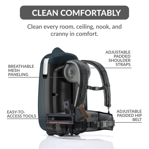 Prolux X8 Elite Backpack Canister Vacuum Cleaner with Premium Multi Point Adjustable Straps Deluxe Tools and Powerhead Kit