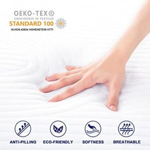 subrtex 6 Inch Queen Gel Memory Foam Mattress with Removable Soft Cover, Body Support Pressure Relieving Mattress, CertiPUR-US Certified, Bed in A Box(6 Inch, Queen)