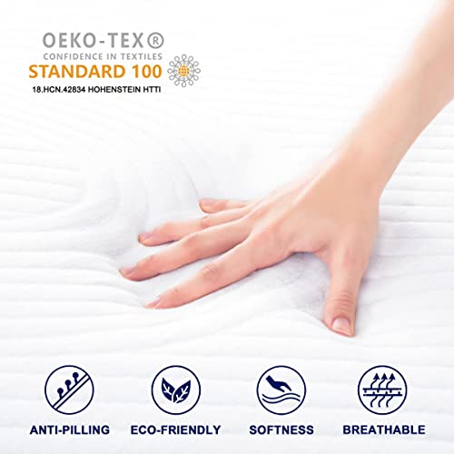 subrtex 6 Inch Queen Gel Memory Foam Mattress with Removable Soft Cover, Body Support Pressure Relieving Mattress, CertiPUR-US Certified, Bed in A Box(6 Inch, Queen)