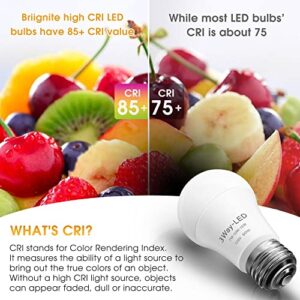Briignite LED Light Bulbs, 𝟑 𝐖𝐚𝐲 𝐋𝐄𝐃 𝐋𝐢𝐠𝐡𝐭 𝐁𝐮𝐥𝐛𝐬 50 100 150W Equivalent, 3 Way Light Bulbs, Three Way A19 Light Bulbs E26 Medium Base, Warm White 3000K, 600lm-1200lm-1600lm, 2 Pack