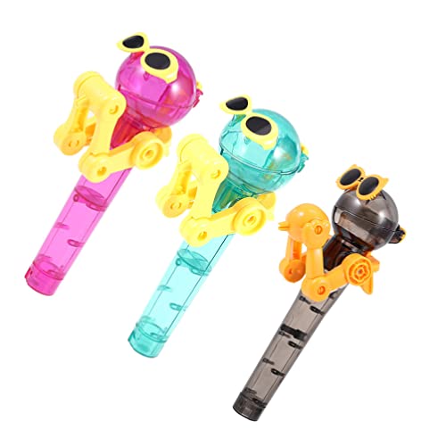 BESTOYARD 3pcs Lollipop Robot Holder Novelty Lollipop Robot Toy Lollipop Holder Ups Lollipop Case Creative Funny Lollipop Robot Holder Kids Gifts