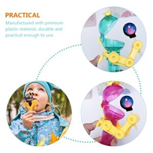 BESTOYARD 3pcs Lollipop Robot Holder Novelty Lollipop Robot Toy Lollipop Holder Ups Lollipop Case Creative Funny Lollipop Robot Holder Kids Gifts