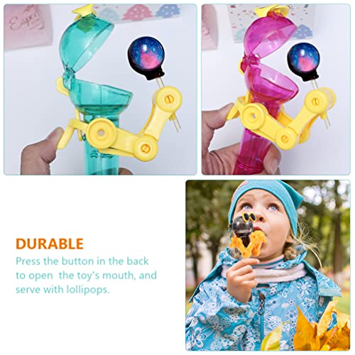 BESTOYARD 3pcs Lollipop Robot Holder Novelty Lollipop Robot Toy Lollipop Holder Ups Lollipop Case Creative Funny Lollipop Robot Holder Kids Gifts