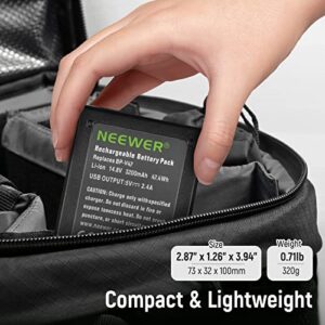 Neewer V Mount/V Lock Battery, 47Wh 14.8V 3200mAh Mini Lightweight Rechargeable Lithium Battery for Broadcast Studio Video Camcorder, Compatible with Sony HDCAM XDCAM Digital Cinema Cameras, BP-V47