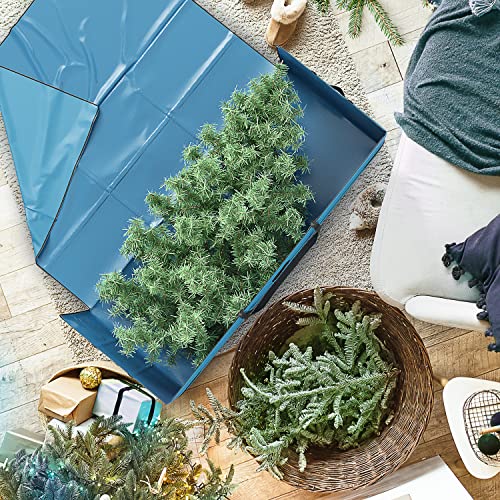 Hearth & Harbor Christmas Tree Storage Bag 7.5 ft. – Waterproof Christmas Tree Storage Box of 600d Oxford Material – Christmas Tree Bag With Handles & Special Wide Opening, Blue (VCN-HHHS14-FBM-NEW)
