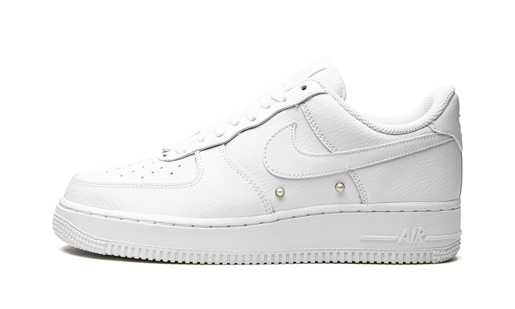 Nike Women's Air Force 1 Low '07 SE Pearl Casual Dq0231 Shoes, White/White-metallic Silver-bl, 8.5