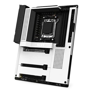 NZXT N7 B650E - N7-B65XT-W1 - AMD B650 chipset (Supports AMD 7000 Series CPUs) - ATX Gaming Motherboard - Integrated Rear I/O Shield - Wifi 6 connectivity - White