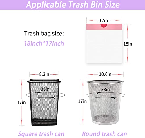 Small Trash Bag - 2.6 Drawstring Garbage Bags Bathroom Trash can Liners 10 Liters for Bedroom Bathroom Office Home 60 Counts