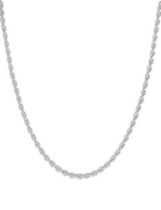 haevsiwa 925 sterling silver chain for men women rope chain lobster clasp silver 2.5mm silver chain necklace (22 inches)