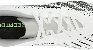 adidas Unisex Predator Accuracy.4 Firm Ground Sneaker, White/Core Black/Lucid Lemon, 10.5 US Men