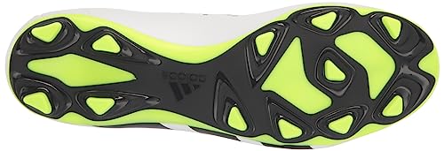 adidas Unisex Predator Accuracy.4 Firm Ground Sneaker, White/Core Black/Lucid Lemon, 10.5 US Men