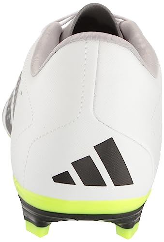 adidas Unisex Predator Accuracy.4 Firm Ground Sneaker, White/Core Black/Lucid Lemon, 10.5 US Men