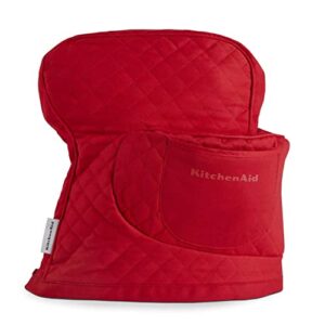 kitchenaid quilted fitted tilt-head stand mixer cover single pack, passion red, 14.375"x18"