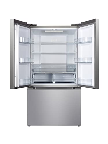 Hamilton Beach HBF2067 French Door Full Size Refrigerator with Freezer Drawer, 20.3 cu ft, Stainless Steel