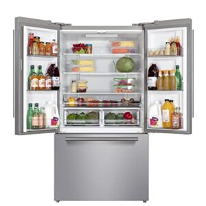 Hamilton Beach HBF2067 French Door Full Size Refrigerator with Freezer Drawer, 20.3 cu ft, Stainless Steel