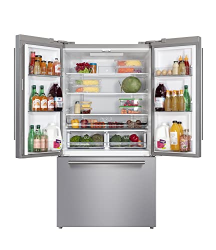 Hamilton Beach HBF2067 French Door Full Size Refrigerator with Freezer Drawer, 20.3 cu ft, Stainless Steel