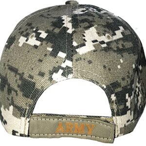 U.S. Army Baseball Caps Hats Military Apparel | Retired Veteran | 3D Embroidered | Adjustable (Camo Veteran with Emblem)