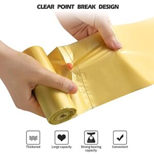 4 Gallon/100pcs Small Garbage Bags,Strong Trash Bags,Small Trash Bags for Office Home Bedroom,Trash can Liner（Golden 100）