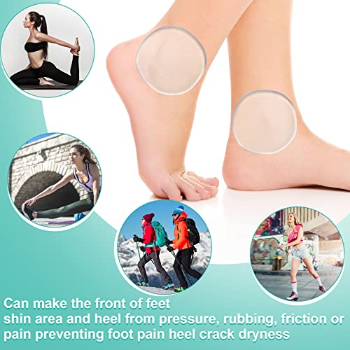 6 Pcs Gel Ankle Pads Ankle Gel Discs Ankle Protector Brace Roller Skates Accessories for Men Women Boots Figure Ice Skating Hockey Inline Hiking Riding Ski Ankle Protection