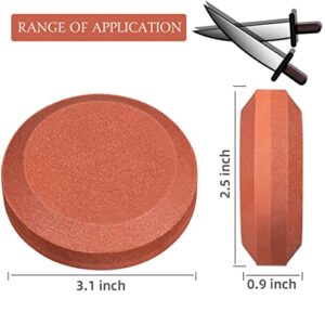 Axe Sharpening Stone Whetstone Tool Sharpener Puck Blade Hatchet Sharpening Stones Dual Side Grit Waterstone Axe Sharper Disk for Garden Tools