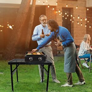 E EASTSTORM Grill Camping Table Outdoor Folding Picnic Table - Portable, Compact & Foldable for Easy Storage - Great for Picnic, Garden, Patio, Dining, BBQ, Party, Market - Small Size