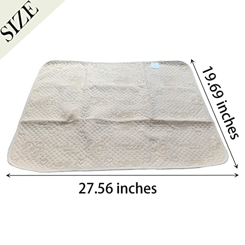 MUYG 2 Pcs Guinea Pigs Pee Pads Hamster Cage Liner Washable Chinchilla Bedding Mats Reusable Pad Super Absorbent Liners Travel Training Mat for Small Animals Cage Accessories(19.69x27.56in)