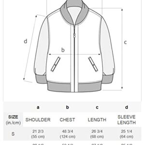 Aelfric Eden Men's Harajuku Graphic Print Varsity Jacket Colorblock Button Closure Baseball Jacket