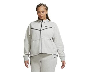 nike sportswear plus size zip womens active hoodies size 2x, color: grey/grey
