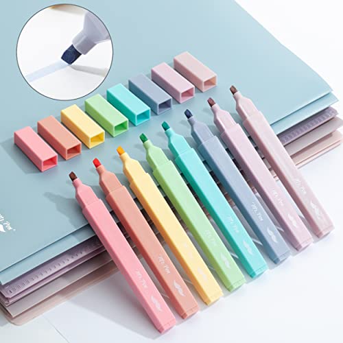 Mr. Pen- Aesthetic Cute Pastel Highlighters Set, 8 pcs, Chisel Tip, Candy Colors, No Bleed Bible Assorted Colors