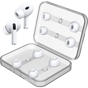[4 pairs xs/s/m/l] link dream ear tips for airpods pro 2 (2nd generation) silicon ear buds tips with portable storage box (xs/s/m/l)