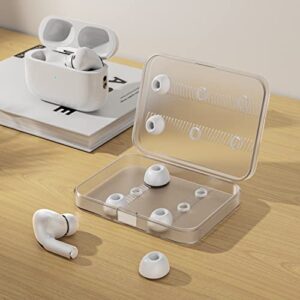 [4 Pairs XS/S/M/L] Link Dream Ear Tips for AirPods Pro 2 (2nd Generation) Silicon Ear Buds Tips with Portable Storage Box (XS/S/M/L)