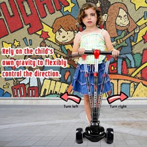 SISIGAD Scooters for Kids Ages 3-12, Toddler & Kids Scooter, 3 Wheel Scooters with Adjustable Height Handlebars, Foot Activated Brake, Mini Kick Scooter for Kids,Christmas Birthday Gifts