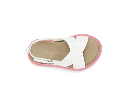 carter's Girls Candy Sandal, White, 7 Toddler