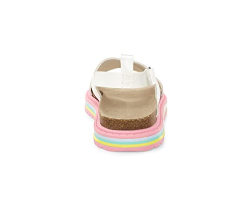 carter's Girls Candy Sandal, White, 7 Toddler