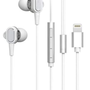 SonicPower No-Tangle Wired Earbuds (White)