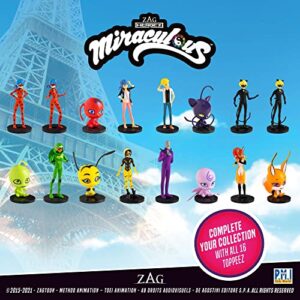 P.M.I. Miraculous Ladybug Designs Topeez | 8 Miraculous Ladybug Topeez Out of 16 Designs in 1 Pack | 6 Topeez and 2 Rare Hidden Mystery Topeez (Assortment B)